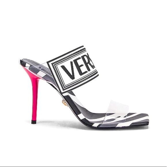 Versace | Shoes | Versace Logo Pvc Slide Sandals 39 | Poshmark